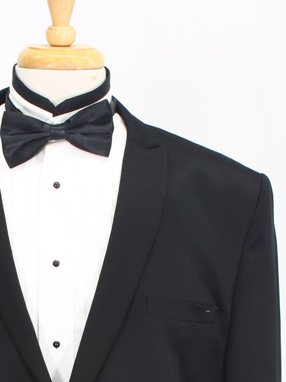 Van Heusen 48R 42 Black Full Suit 2-Button Solid R669 - Picture 7 of 15